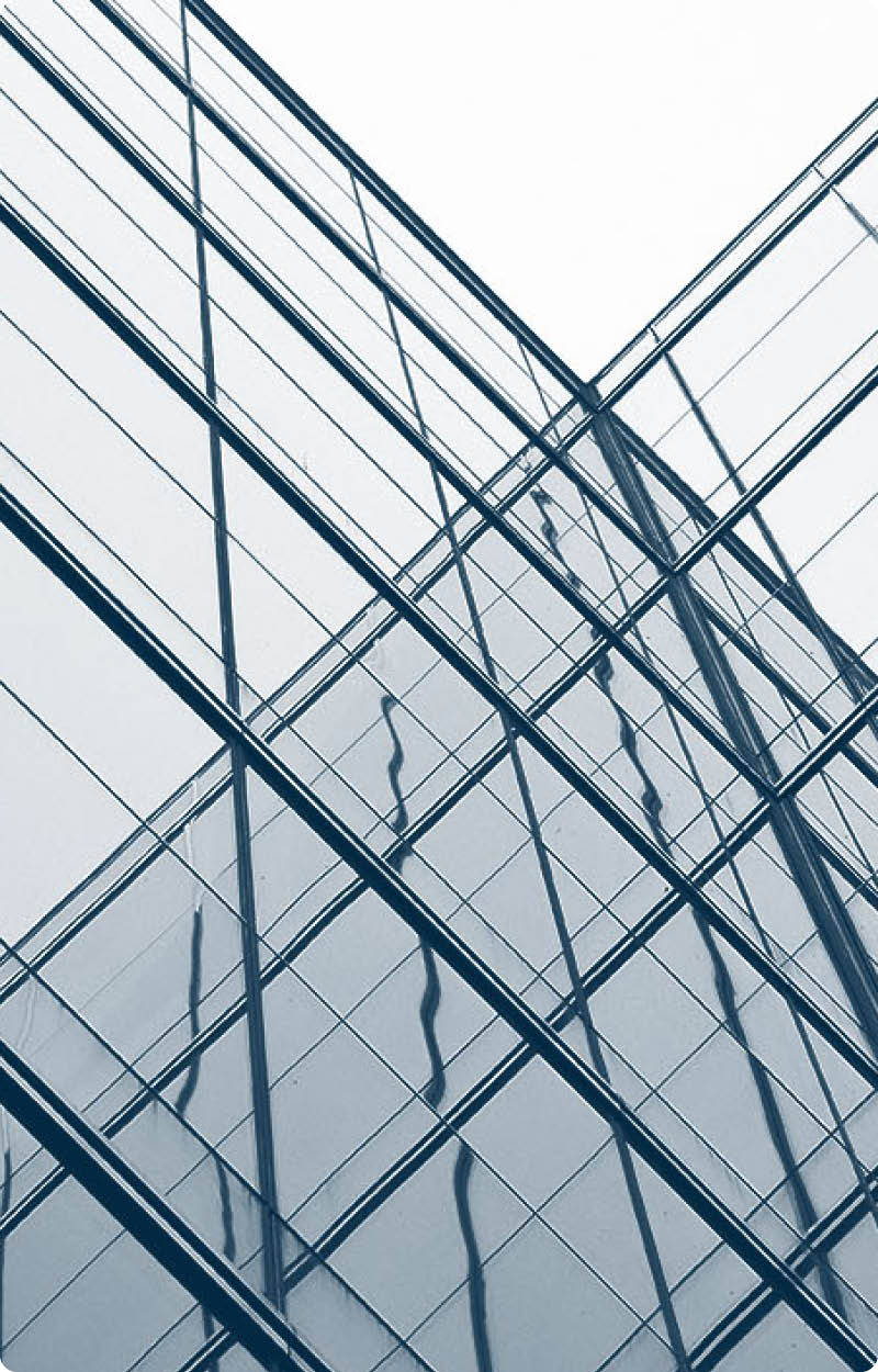 architecture of geometry at glass window - monochrome