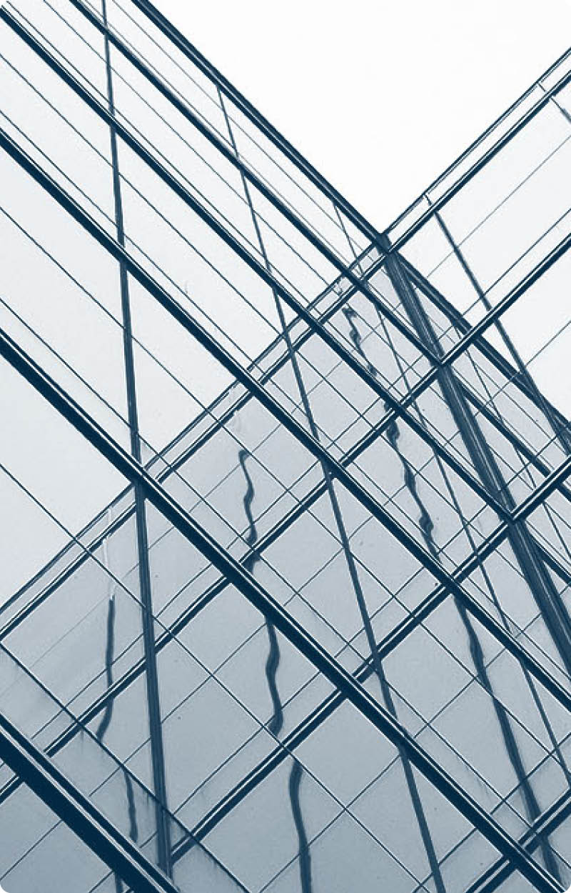 architecture of geometry at glass window - monochrome