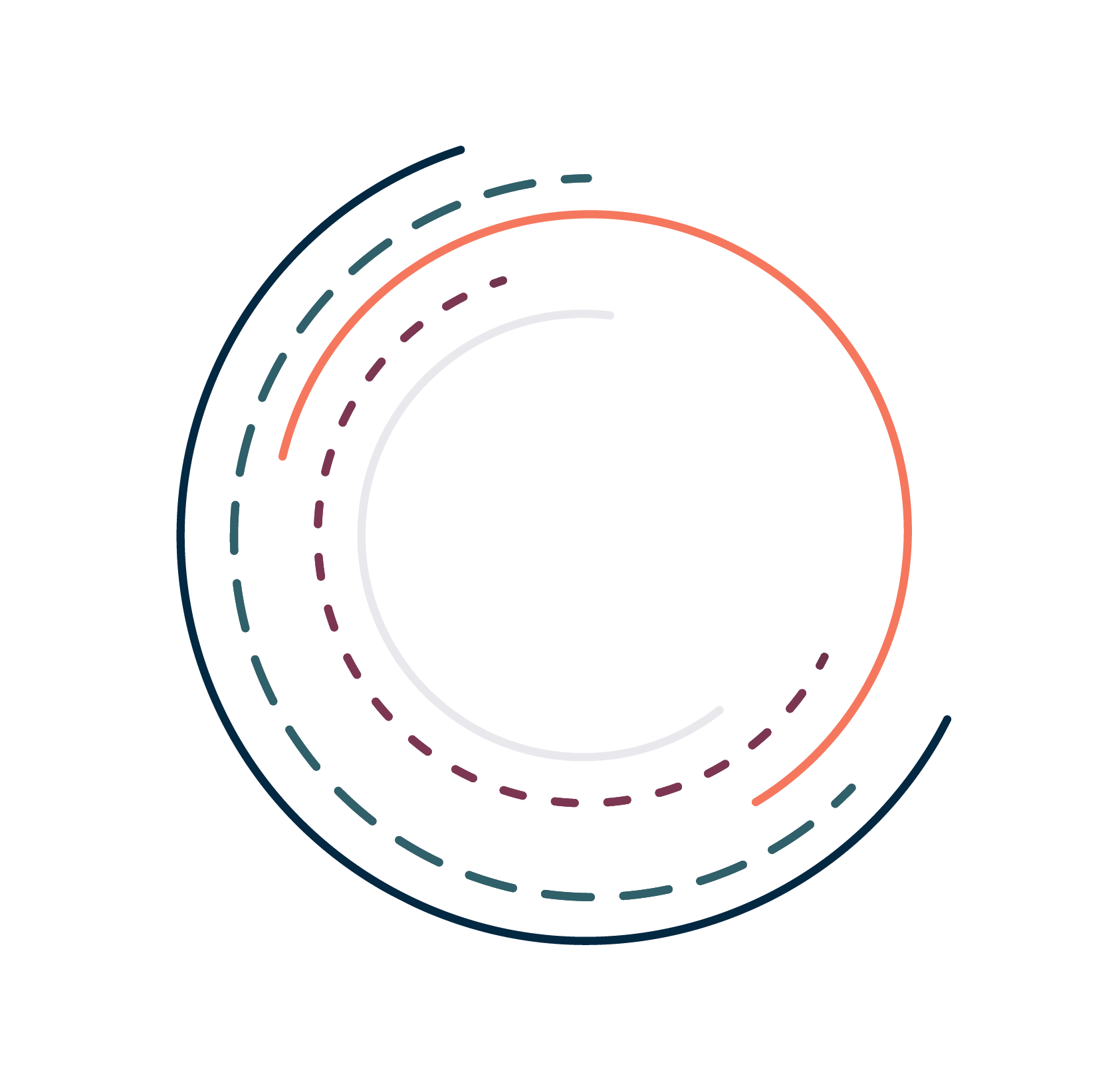 A white circle with a red line in the middle. AI generated content