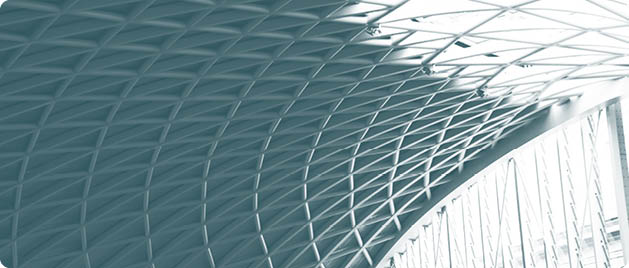 Modern ceiling of King's Cross Train Station