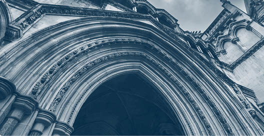 The Royal Courts of Justice or Law Courts which houses the High Court, Westminster, London, UK