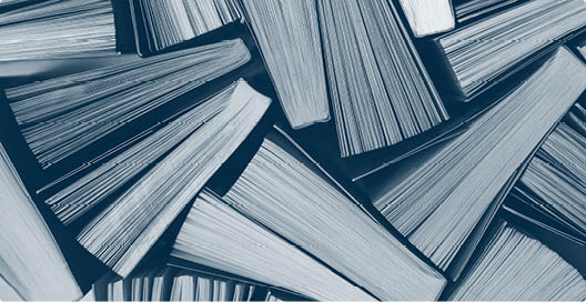 Open books close up - top view