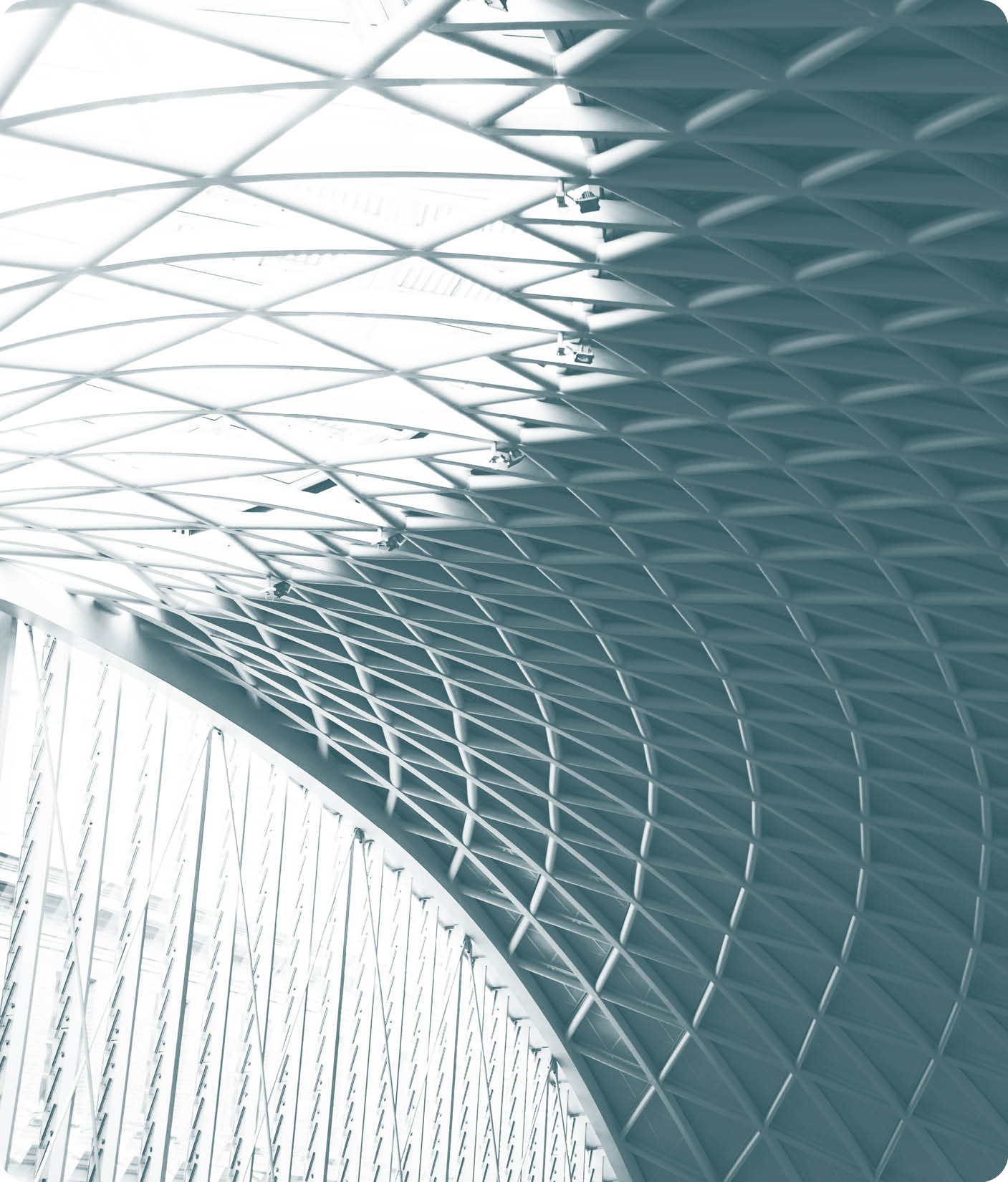 Modern ceiling of King's Cross Train Station